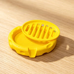 porte savon moderne bac drainage jaune texture rugueuse sans perçage silicone salle bain