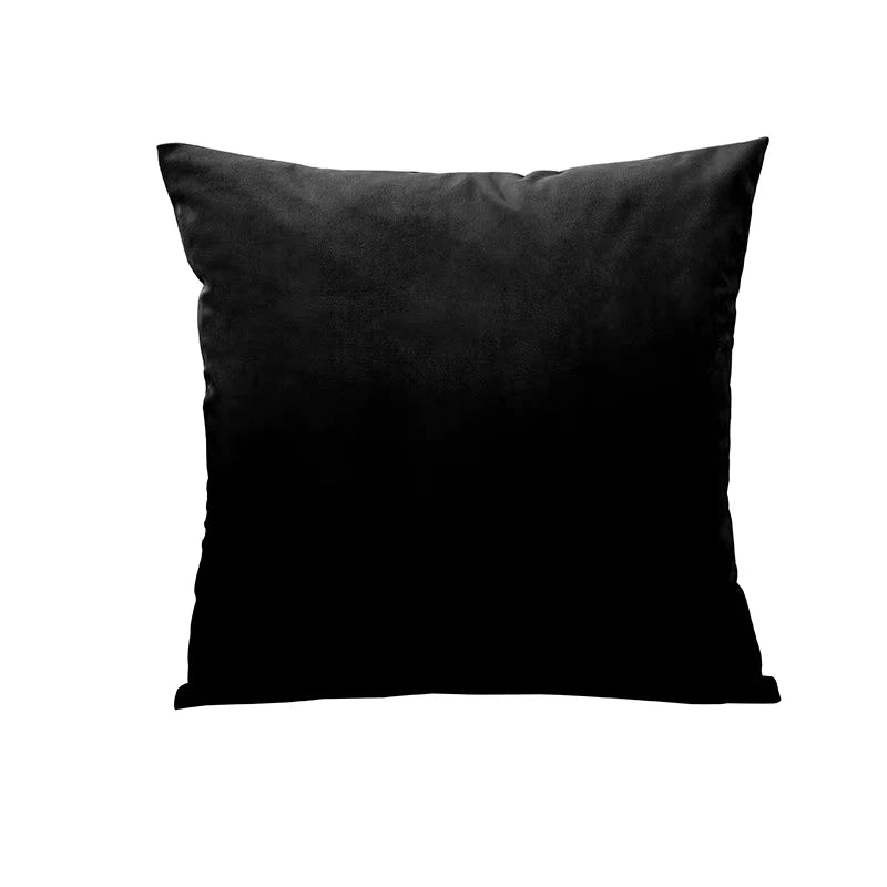 coussin décoratif velours noir moderne élégant salon fauteuil livres textiles polyester imprimé