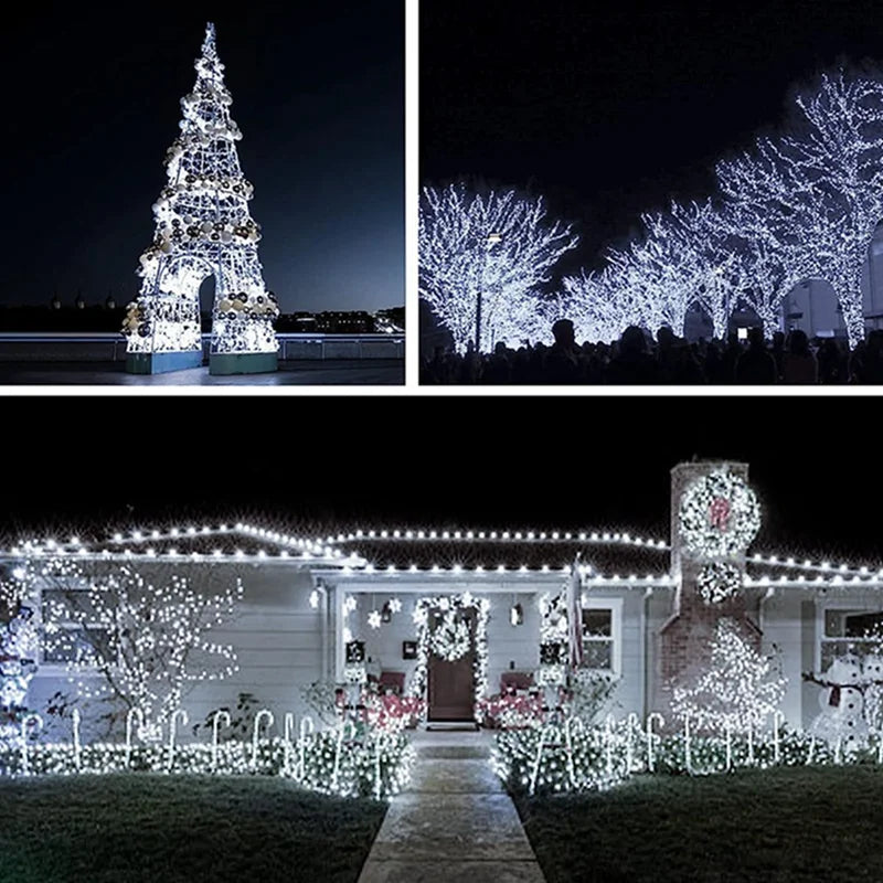 guirlande lumineuse fil cuivre led blanc doré modes batterie usb moderne décorationextérieurintérieur 100led