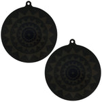 tapis protection induction silicone antidérapant thermochromique noir texturé géométrique pots casseroles