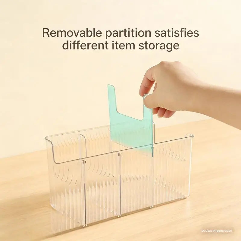 rangements transparents modulaires tiroirs médicaments flacons cotons tiges sparadrap minimaliste utilitaire scalable horizontal texturé