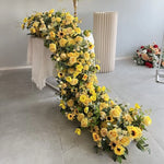 décoration mariage élégante roses jaunes vertes anniversaire baby shower intérieur
