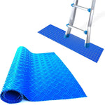 tapis antidérapant pvc bleu surface texturée losanges piscine escalier porte salle bain baignoire cuisine