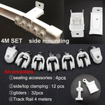 rideau glissière blanc moderne clips top clamping 1m 2m 3m