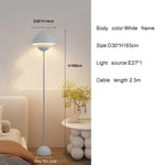 lampe sol moderne rouge blanche jaune métal brillant adhésif led sans ombre