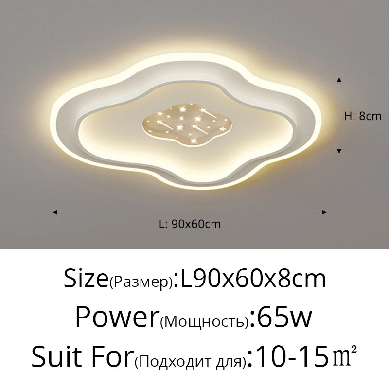 plafonnier led moderne blanc doré minimaliste éclairage cuisine chambre salon