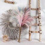 bouquet plumes artificielles gris rose beige bleu naturel rustique intérieur 75cm decoration fete mariage