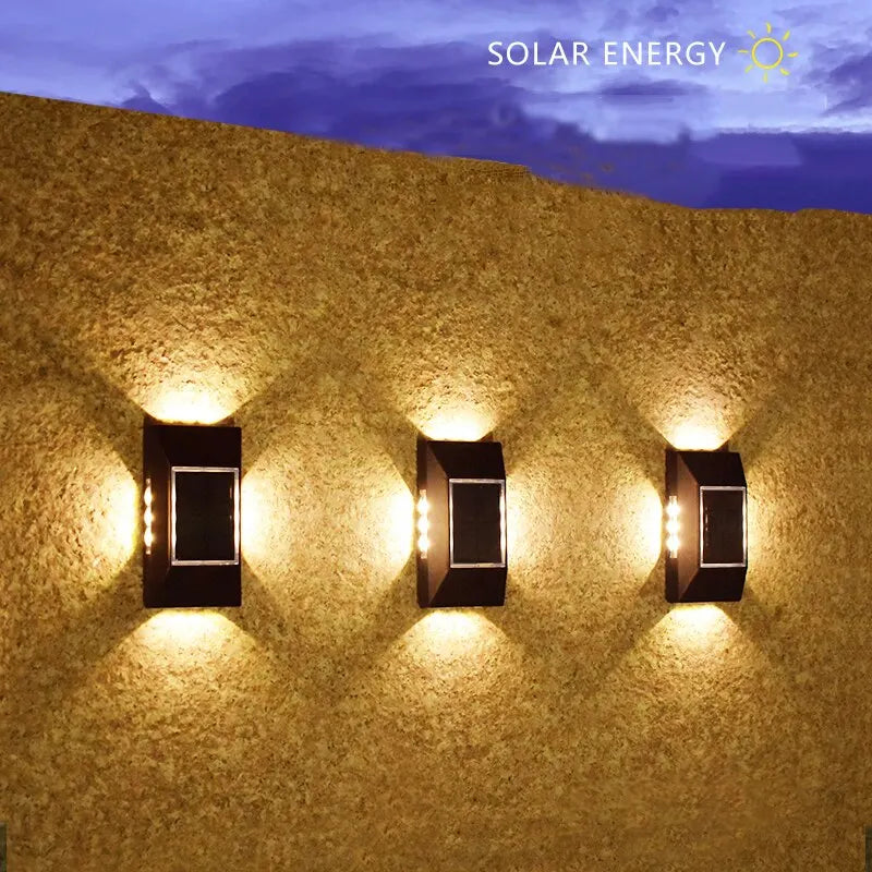 applique murale solaire led noir panneau bleu moderne minimaliste adhésifextérieur résistant