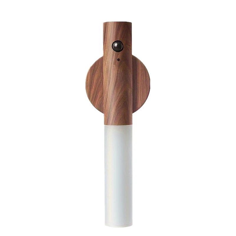 lampe chevet bois naturel blanc texture moderne minimaliste aimant port charge type