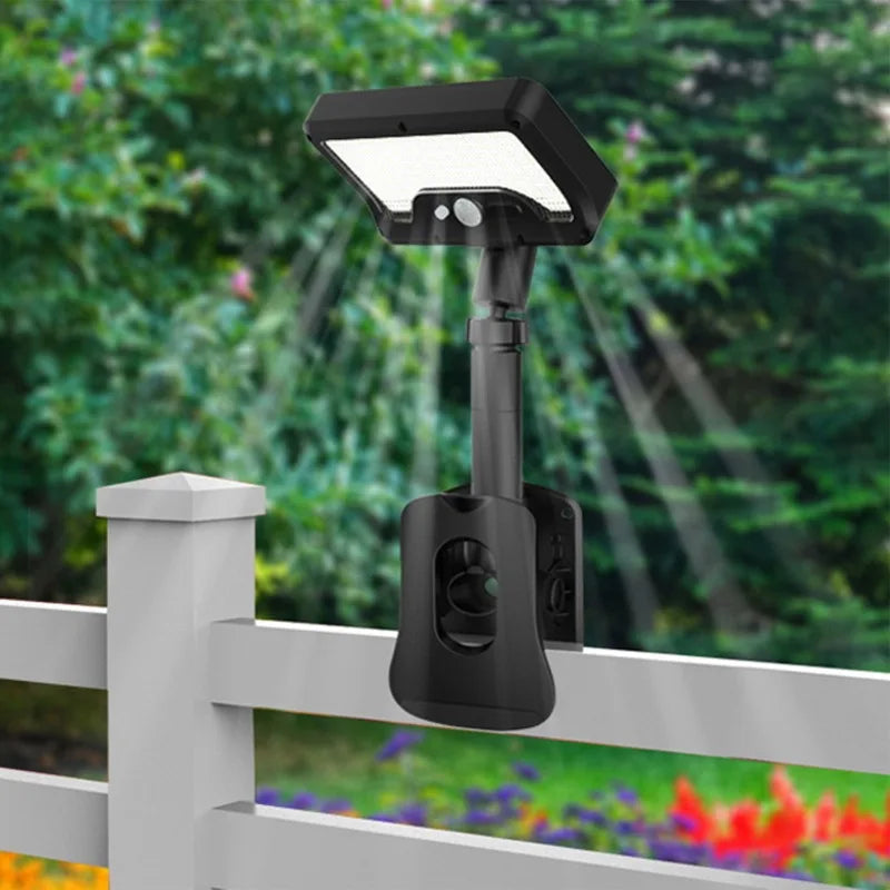 lampe solaire 92 led motion sensor ip65 étanche clip noir moderne extérieure allée jardin