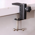 support pince métal robuste diamètre 12mm tapis antidérapant noir argenté industrielle utilitaire