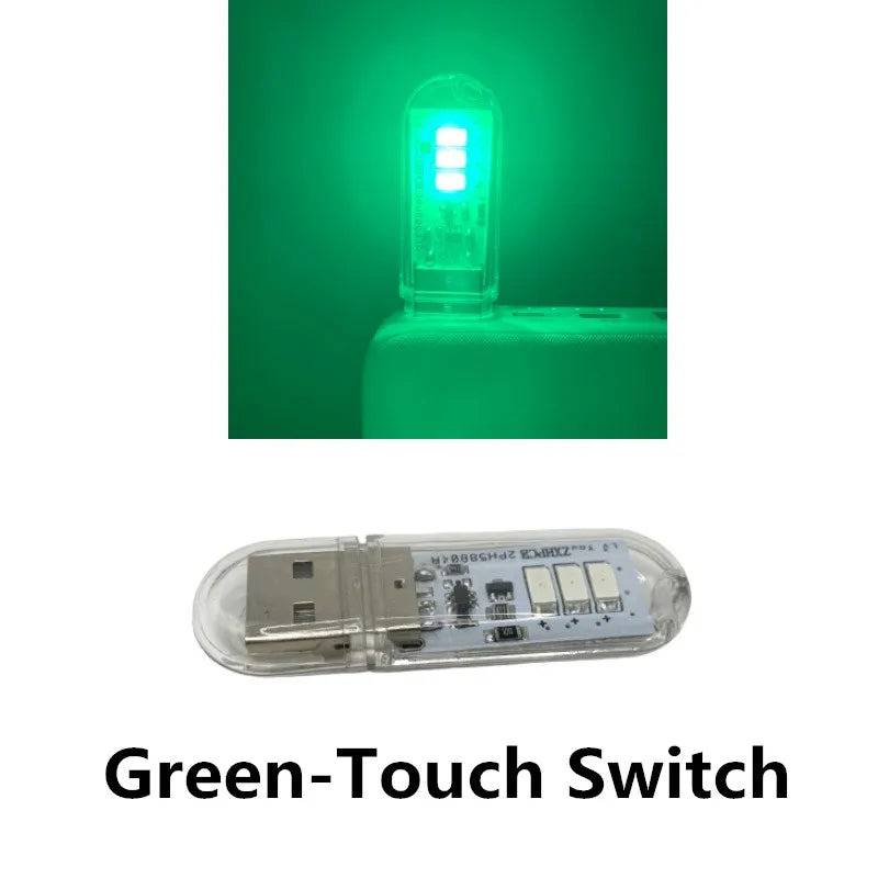lampe led rechargeable moderne adhésive rouge bleu vert blanc transparent usb tactile