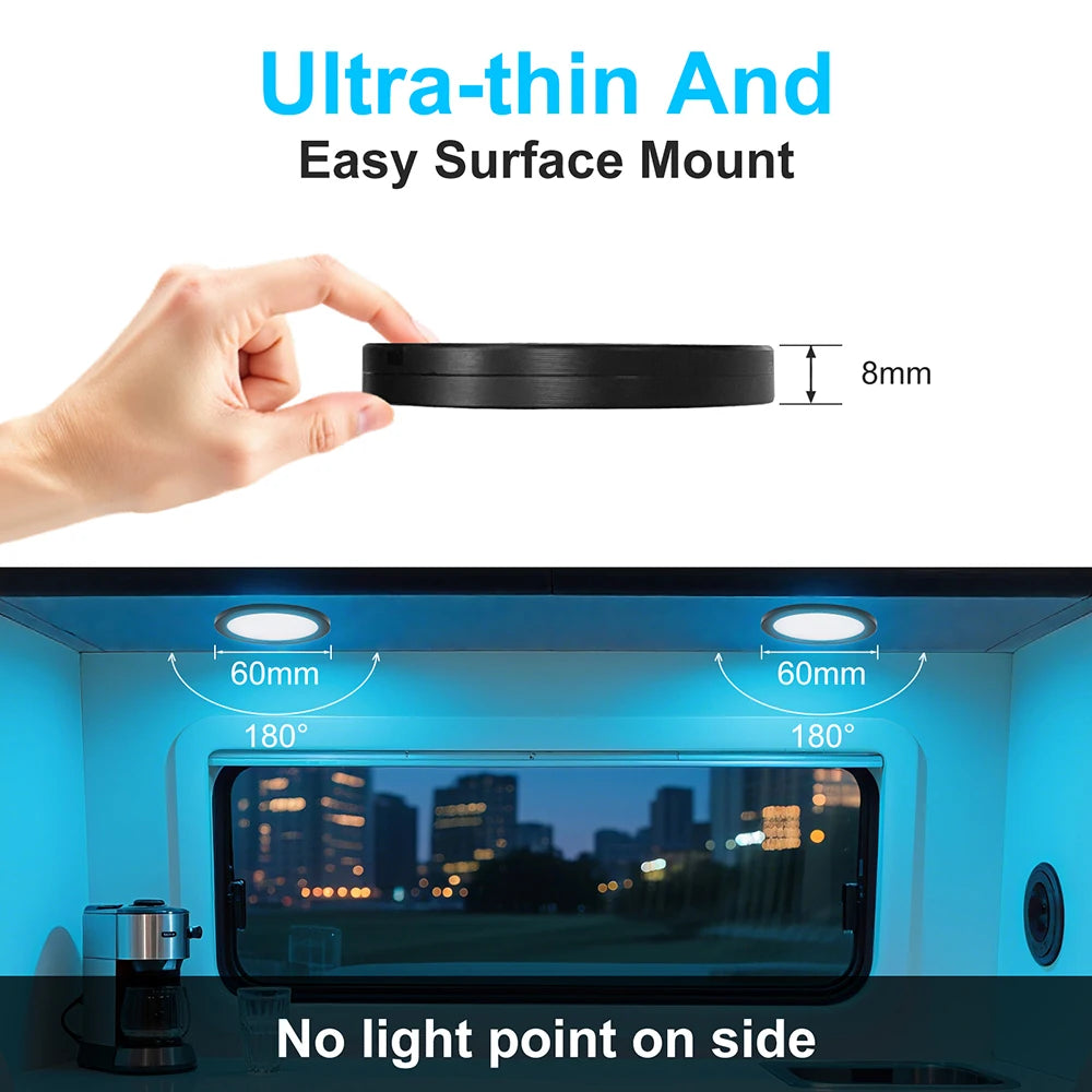 spot led noir blanc 5v usb rgb 24 touches kit commutateur distance lampe mince
