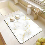tapis cuisine moderne blanc gris marbre antidérapant rapide élégant 20cm 30cm 40cm 60cm