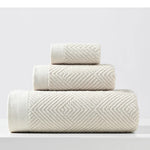 serviettes coton rayées jaune marron orange gris modernes absorbantes douces