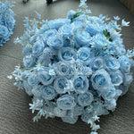 bouquet artificiel moderne roses bleu clair fleurs artificielles mariage décoration événementextérieur