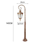 lampe jardin classique ornements sculptés opale noir extérieure ip65 led éclairage public base solide