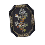 cadre photo rétro décoration murale floral papillon noir vert vintage bohème branches feuilles papillon