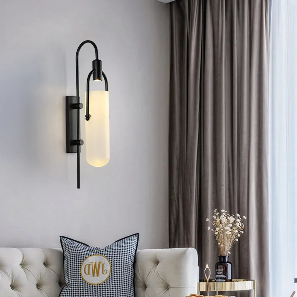 lampe murale moderne transparente noir doré éclairage cuisine salle manger fixée led 10m²