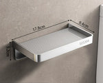 étagère murale moderne étagère métal argenté grille perforations salle bains rangement toilettessupport mural non