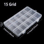 boîtes rangement transparentes modernes 28 cases poignées sécurisées diverse couleur