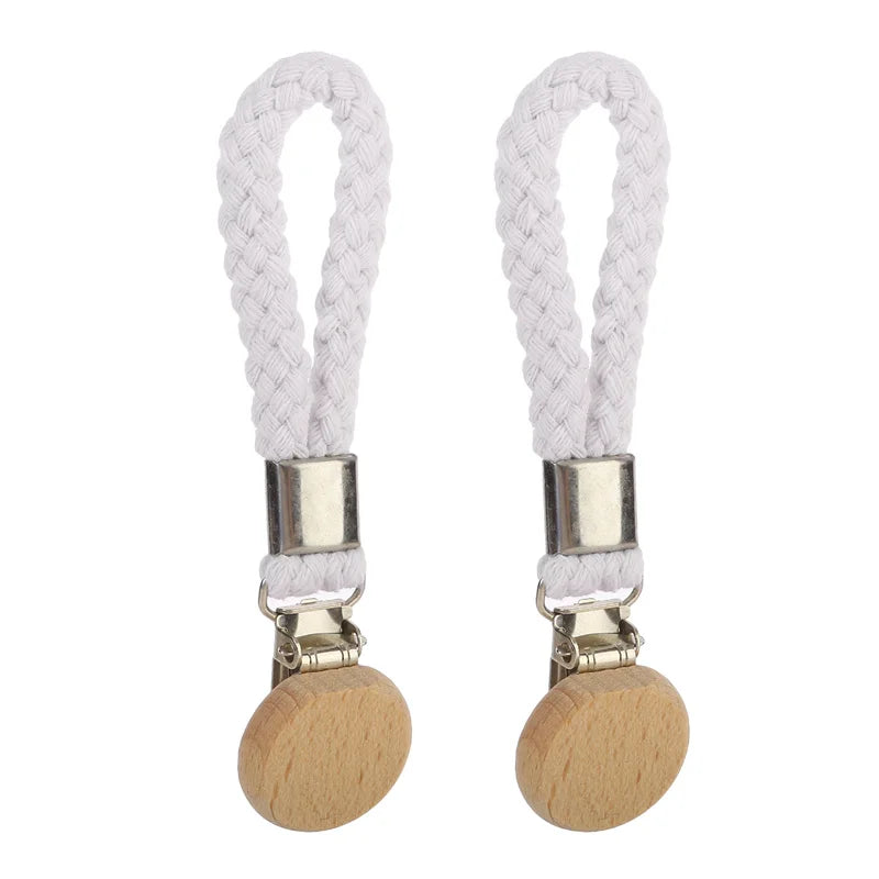 porte serviettes moderne rustique clips métalliques cordon tressé boutons bois gris noir blanc tissu