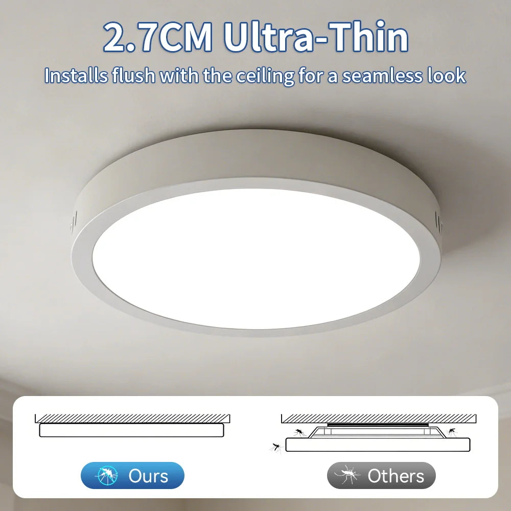 Spot LED moderne blanc noir 15w 25w vis fixation flux lumineux led