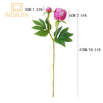 pivoines artificielles soie rose blanc vert décoration maison mariage anniversaire transparent vase