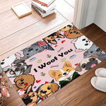 tapis porte chien motif mignon Noël décor maison intérieur moderne petit 30x50cm