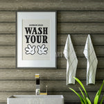 Affiche Mickey Mouse minimaliste citation salle bains toile sans cadre moderneDecorationBain