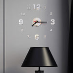 horloge murale moderne aiguille led transparente effet miroir noir argenté doré blanc minimaliste facile