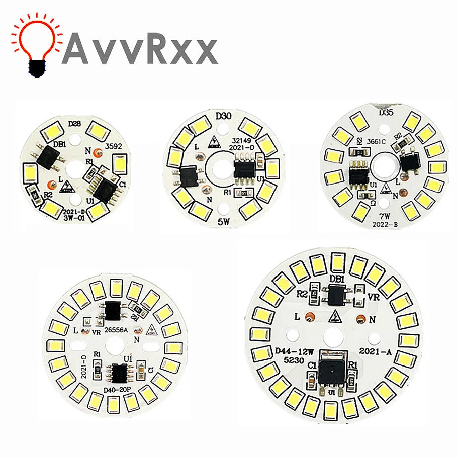 puce led 3w 5w 7w 9w 12w smd 2835 ac 220v 240v blanc froid