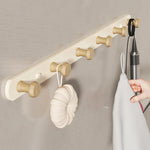 porte sacs mural moderne fixations vis texture bois naturel blanc minimaliste