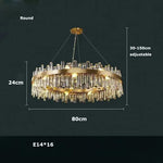 Suspension lumineuse moderne cristal doré transparent lumière LED brillante salon chambre cuisine