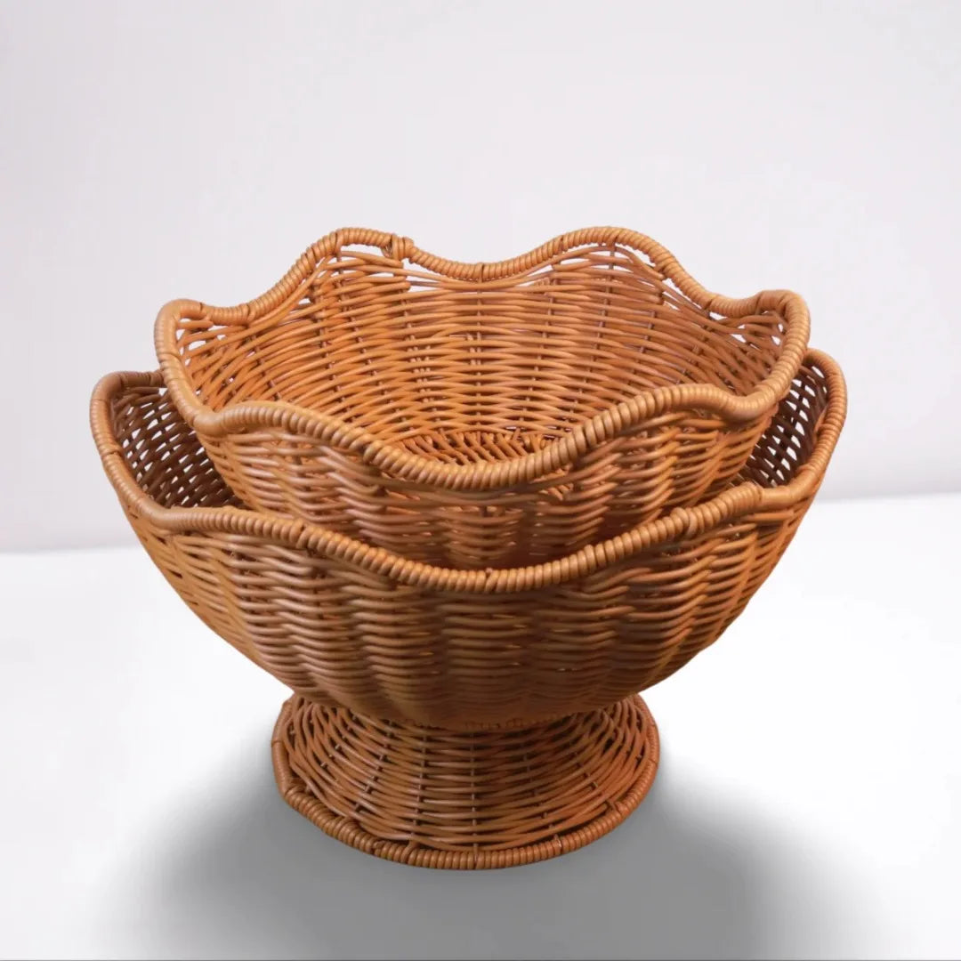 paniers rangement marron clair tissage traditionnel utilisation multiple classique
