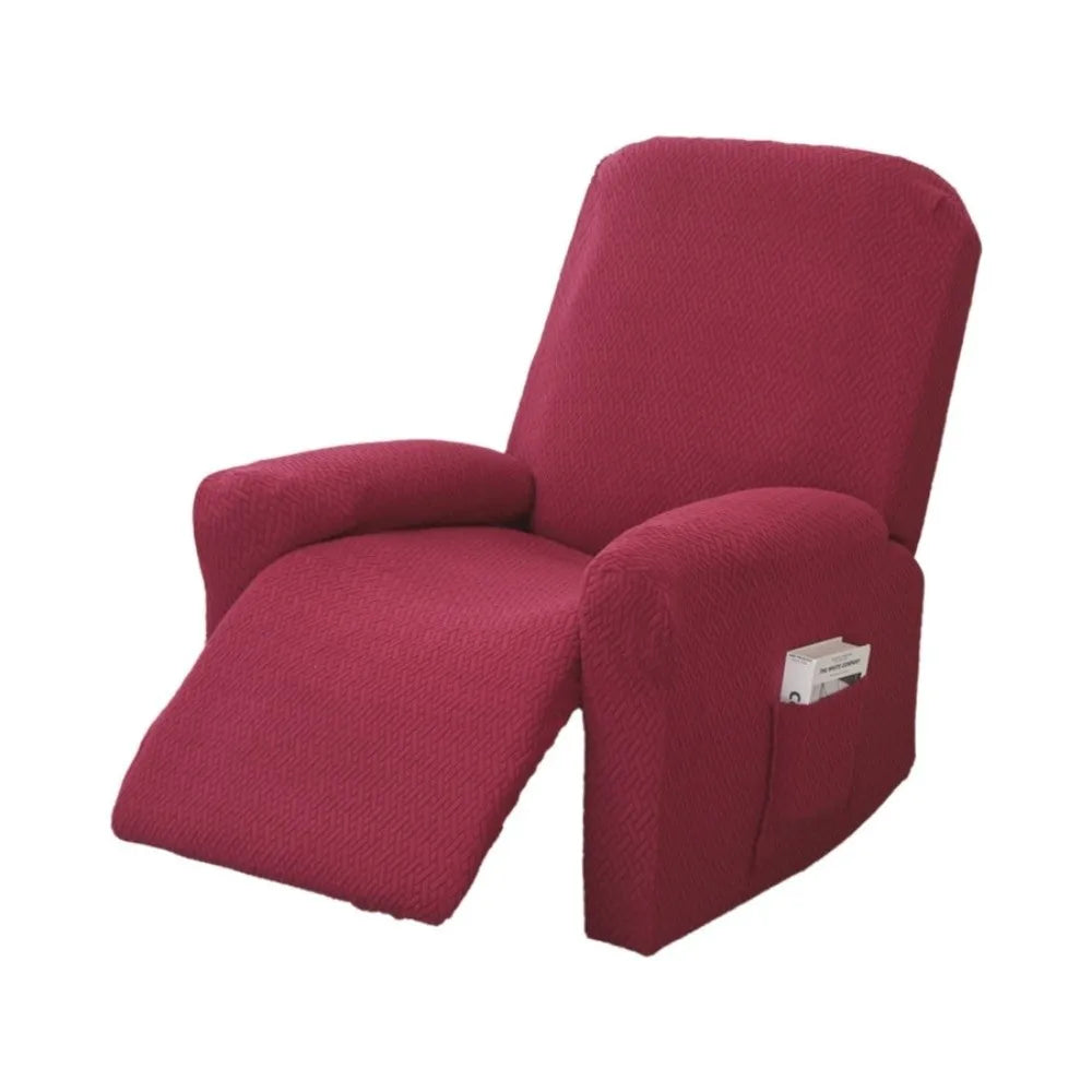 fauteuil relax housse élastique anti dérapante poche résistante taches moderne adhésif beige gris noir