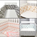 barrière lit bébé gris rose blanc bleu flamants roses licornes étoiles géométriques floraux