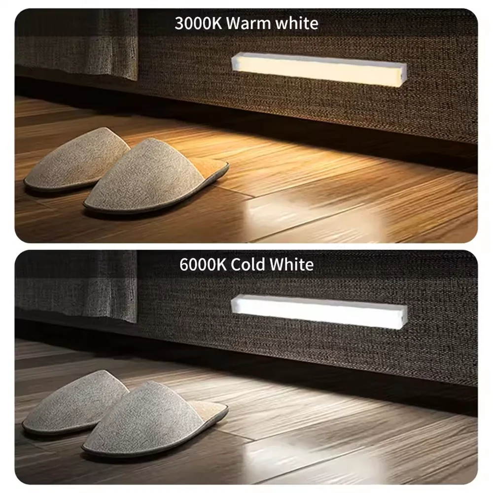 lampe barre led rechargeable détecteur mouvement induction infrarouge portable blanc moderne 10cm 20cm 30cm