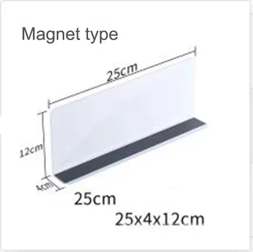 séparateurs rayonnage magnétiques transparents moderne aimants étagères cuisine réutilisables pvc pièces