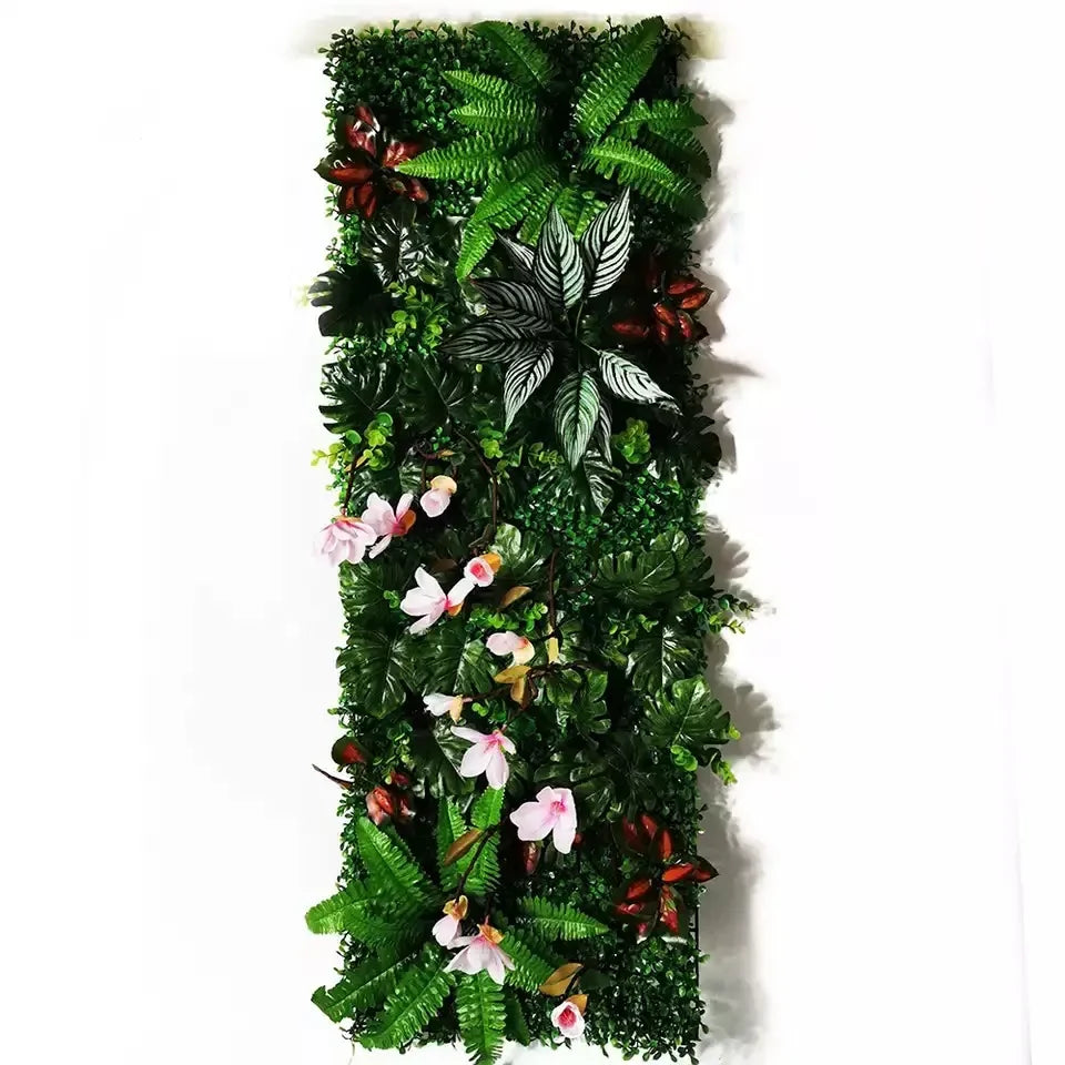 panneau mural pelouse artificielle plante décorative jardin intérieur extérieur décoration murale fleurs vertes artificielles
