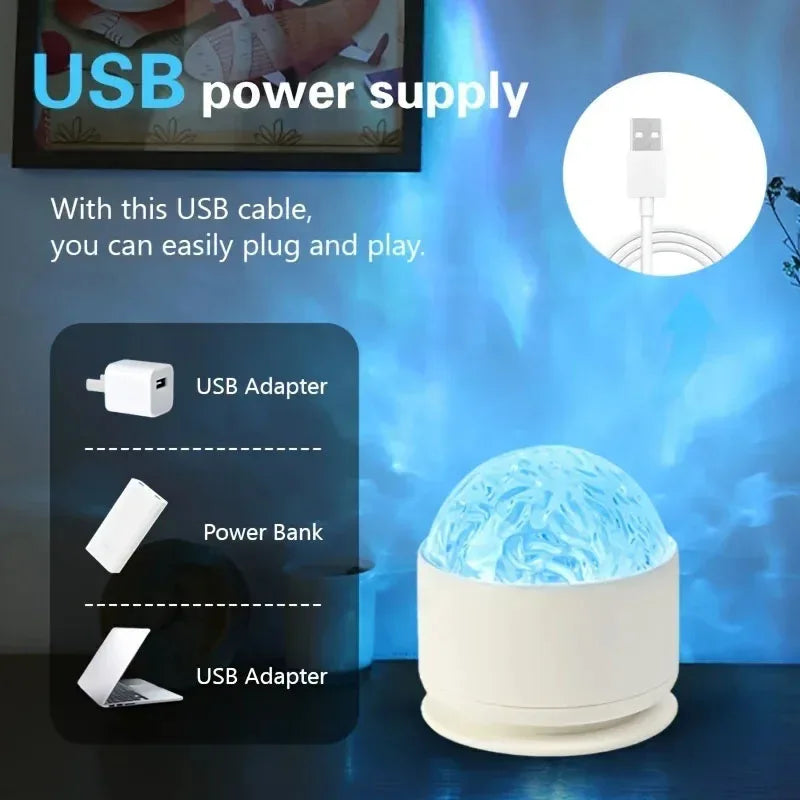 lampe ambiance led effets lumineux multicolores transparent moderne télécommande usb