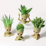 cache pot groot résine vert clair figurine gardiens galaxie décoration maison plante artificielle créatif