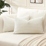 housse coussin velours côtelé orange boho chic 30x50cm 45x45cm 50x50cm decoration polyester coton texture