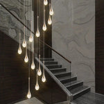 suspension lumineuse or contemporaine 15 lumières transparentes bulles 50cm 250cm