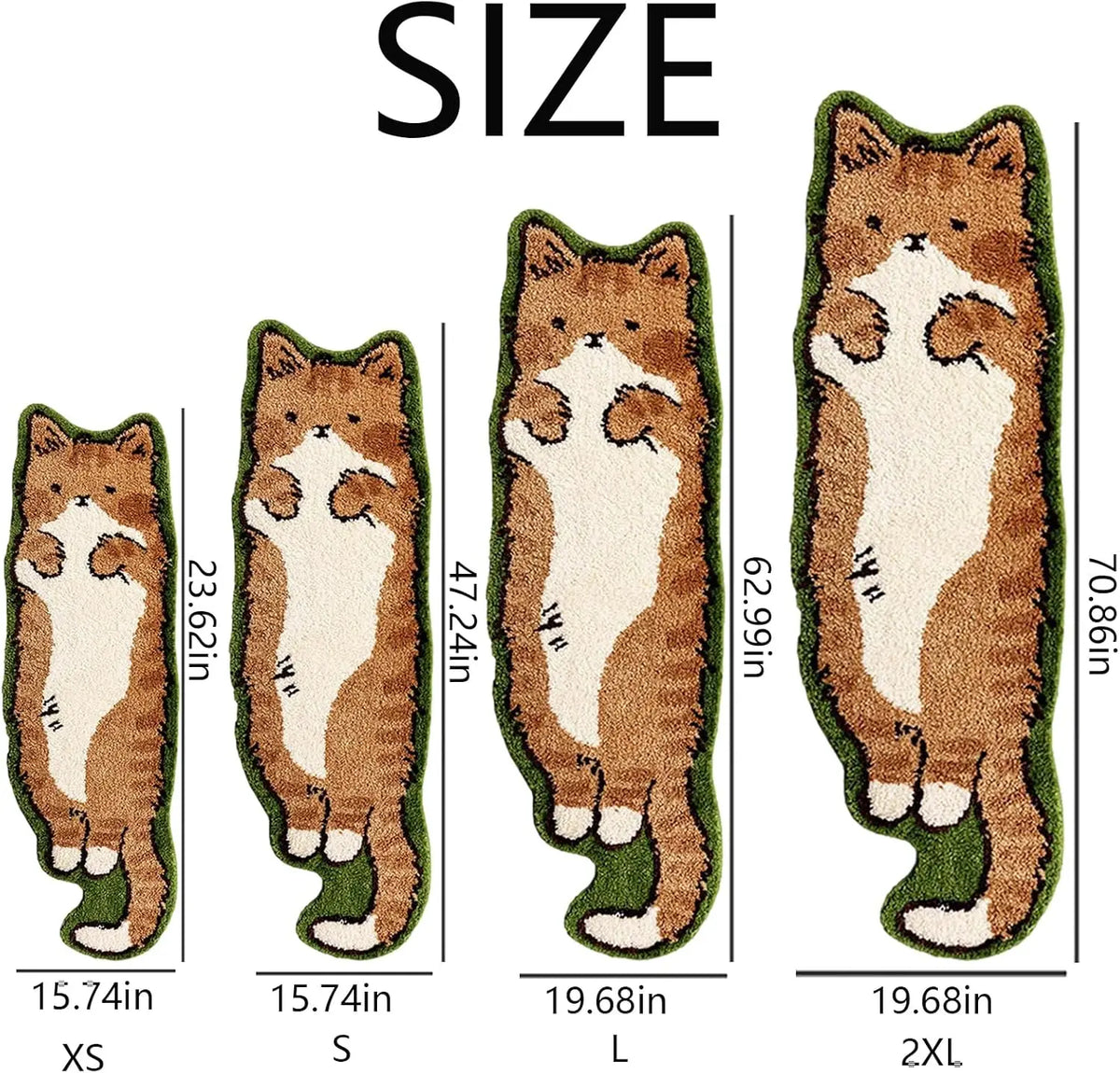tapis dessin animé chats motifs fourrure gris blanc moderne antidérapant polyester voyage