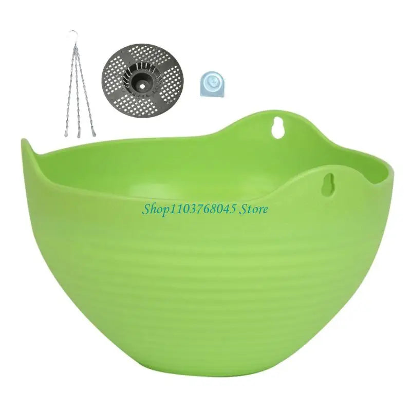 Cache pot suspendu moderne orange bleu rose jaune ridé opale chaîne