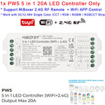 contrôleur led zigbee 3.0 wifi rgb rgbw rgb+cct 20a max charge moderne blanc