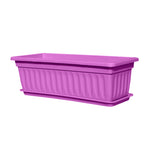 pots fleurs orange violet vert blanc rayures verticales modernes plastique jardinageintérieur balconextérieur