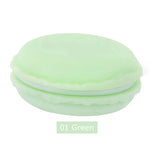 boîtes rangement forme macaron couleurs vert orange rose jaune créatif ludique capsules blanches vertes