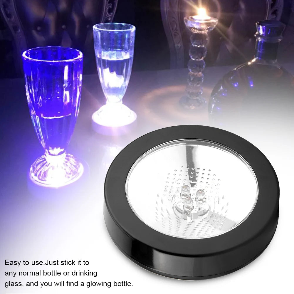 Sous-verre lumineux LED noir pour bouteille de vin